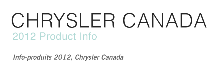 Chrysler Canada 2012 Product Information